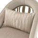 La Rachelle Lustre Upholstered Flame Accent Chair with Pillow