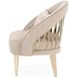 La Rachelle Lustre Upholstered Flame Accent Chair with Pillow