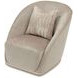 La Rachelle Lustre Upholstered Swivel Accent Chair with Pillow