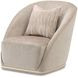 La Rachelle Lustre Upholstered Swivel Accent Chair with Pillow