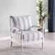 Blanchett White And Navy Accent Chair