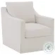 Winter Beige Sloped Arm Swivel Accent Chair