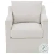 Winter Beige Sloped Arm Swivel Accent Chair