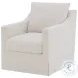 Winter Beige Sloped Arm Swivel Accent Chair