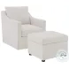 Winter Beige Sloped Arm Swivel Accent Chair
