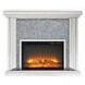 Noralie Silver 40" High Rectangular Electric Fireplace
