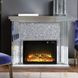 Noralie Silver 40" High Rectangular Electric Fireplace