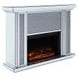 Noralie Silver 39" High Rectangular Electric Fireplace