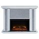 Noralie Silver 39" High Rectangular Electric Fireplace