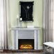 Noralie Silver 39" High Rectangular Electric Fireplace