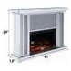 Noralie Silver 39" High Rectangular Electric Fireplace