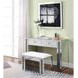 Noralie Silver and Gray 3 Drawer Vanity Desk