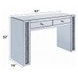 Noralie Silver and Gray 3 Drawer Vanity Desk