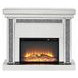 Noralie Silver 42" High Rectangular Electric Fireplace
