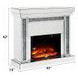 Noralie Silver 42" High Rectangular Electric Fireplace