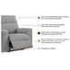 Biscoe Pewter Performance Fabric Power Recliner