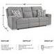 Biscoe Pewter Performance Fabric Power Reclining Sofa
