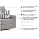 Biscoe Pewter Performance Fabric Power Reclining Sofa