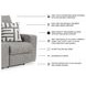 Biscoe Pewter Performance Fabric Power Reclining Console Loveseat
