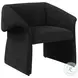 Ramsey Black Sloped Arm Accent Chair