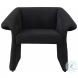 Ramsey Black Sloped Arm Accent Chair