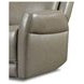 Frances Gray and Beige Leather Swivel Glider Power Recliner with USB Charging