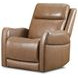 Frances Brown Leather Swivel Glider Power Recliner with USB Charging