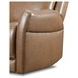 Frances Brown Leather Swivel Glider Power Recliner with USB Charging