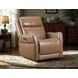 Frances Brown Leather Swivel Glider Power Recliner with USB Charging