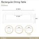 La Marisia Creamy Pearl 100" Extendable Rectangular Dining Table