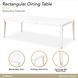 La Marisia Creamy Pearl 100" Extendable Rectangular Dining Table