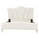 La Marisia Champagne Gold and Tranquil California King Upholstered Panel Bed with USB Charging