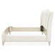La Marisia Champagne Gold and Tranquil California King Upholstered Panel Bed with USB Charging