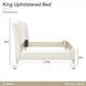 La Marisia Tranquil and Champagne Gold King Upholstered Bed with USB Charging