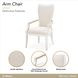 La Marisia Creamy Pearl and Tranquil Dining Arm Chair