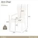 La Marisia Creamy Pearl and Tranquil Dining Arm Chair