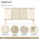 La Marisia Creamy Pearl Sideboard with Adjustable Shelves