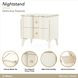 La Marisia Creamy Pearl 2 Drawer Nightstand