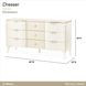 La Marisia Creamy Pearl 9 Drawer Dresser