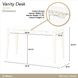 La Marisia Creamy Pearl 1 Drawer Vanity Desk