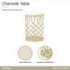 La Marisia Creamy Pearl and Champagne Round Marble End Table