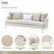 La Marisia Tranquil and Creamy Pearl Chenille 91" Sofa