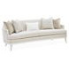 La Marisia Tranquil and Creamy Pearl Chenille 91" Sofa