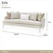 La Marisia Tranquil and Creamy Pearl Chenille 91" Sofa