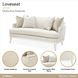 La Marisia Tranquil and Creamy Pearl Chenille 72" Loveseat