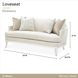 La Marisia Tranquil and Creamy Pearl Chenille 72" Loveseat