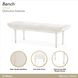 La Marisia Tranquil and Creamy Pearl 61" Accent Bench