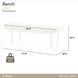 La Marisia Tranquil and Creamy Pearl 61" Accent Bench