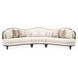 Camellia Field Linen And Warm Pecan 3 Piece Chenille 160" Sofa