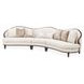 Camellia Field Linen And Warm Pecan 3 Piece Chenille 160" Sofa